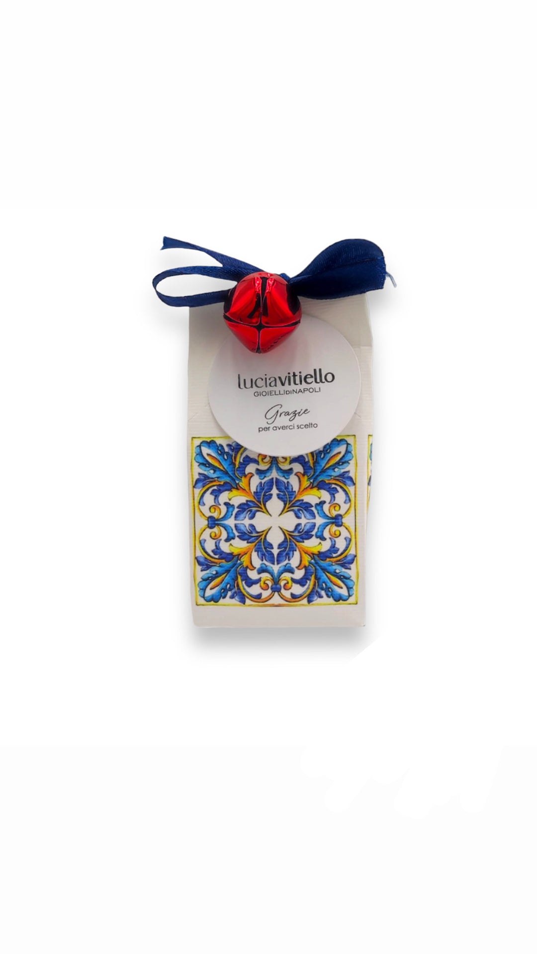 Bracciale campanella vietrese in cammeo montato su perle