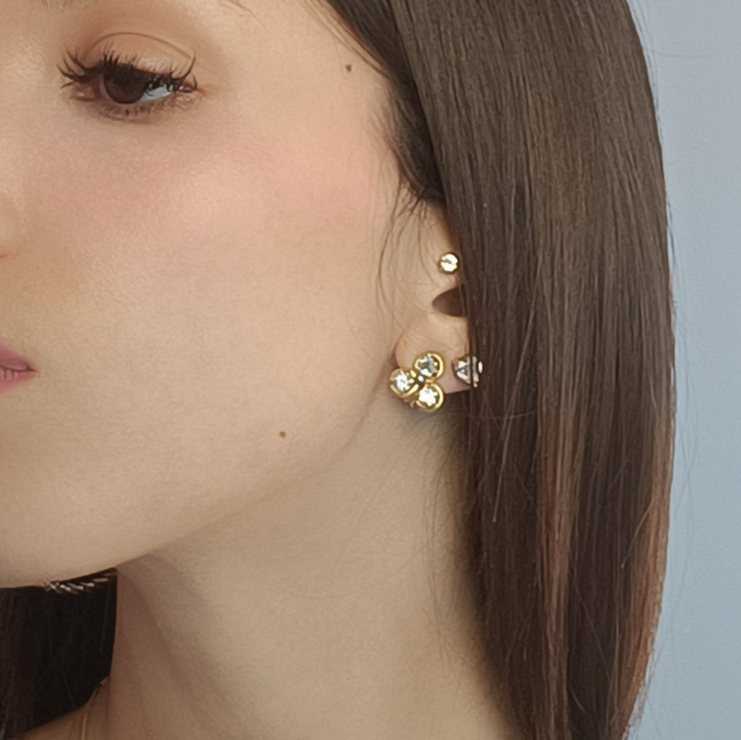 Aquamarine earrings mounted on silver