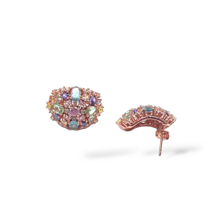 Zirconia earrings on silver