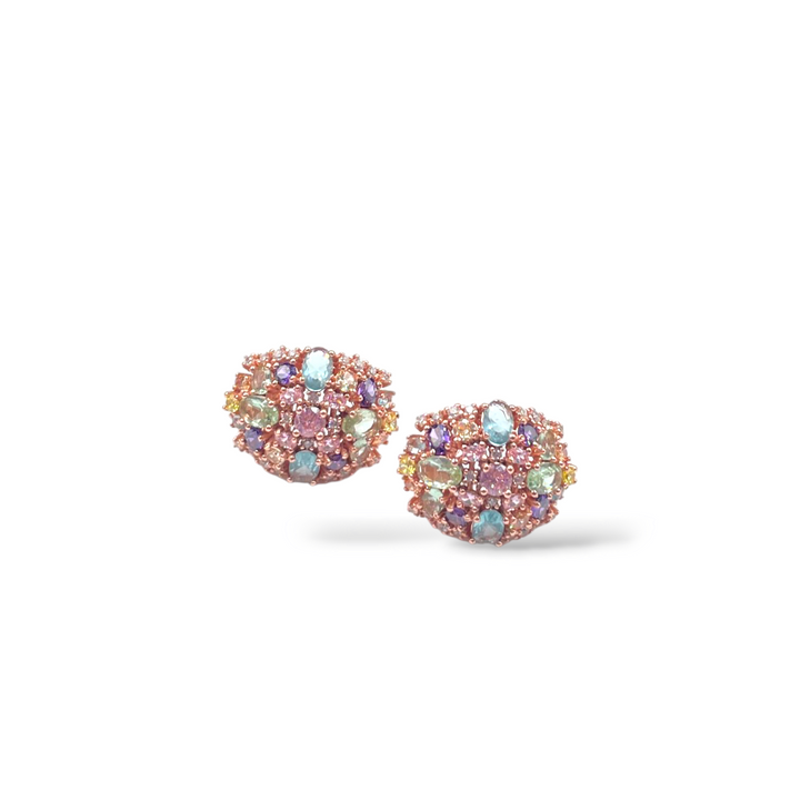Zirconia earrings on silver