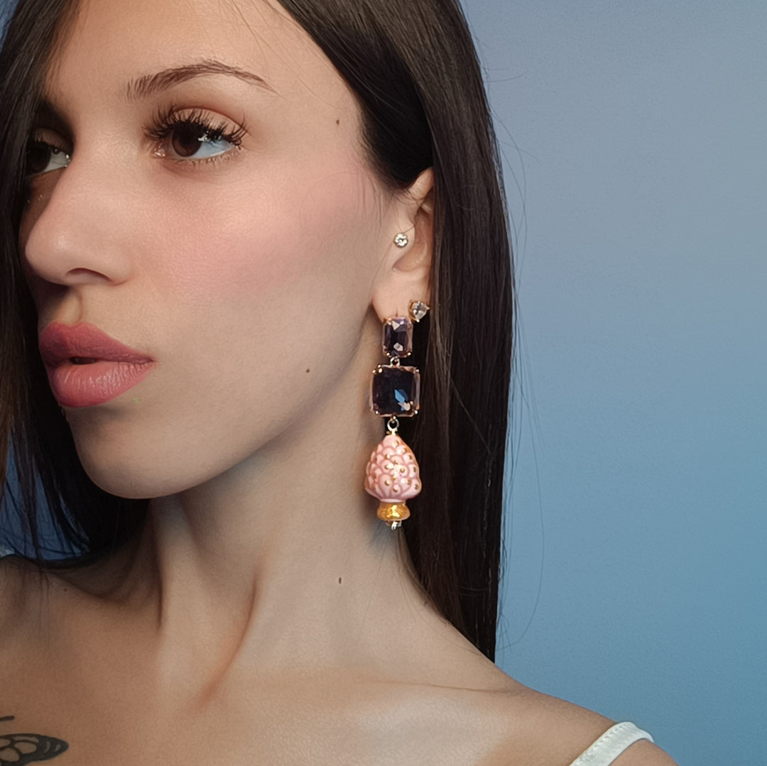 Ceramic and zirconia earrings