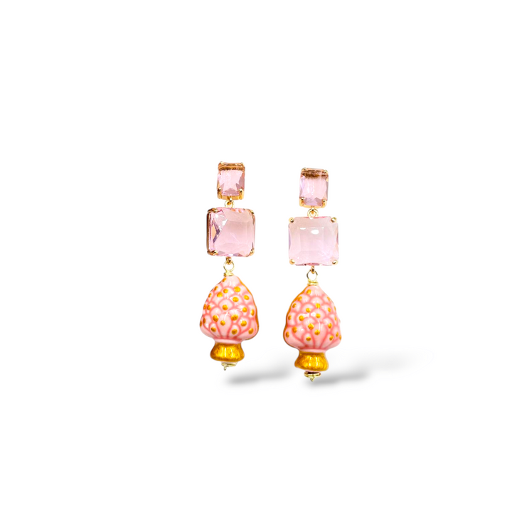 Ceramic and zirconia earrings