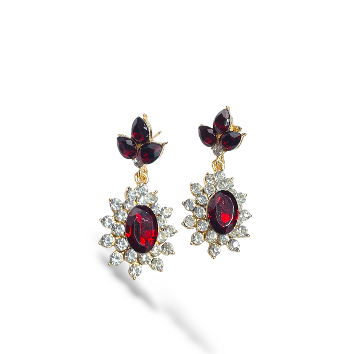 Zirconia flower earrings