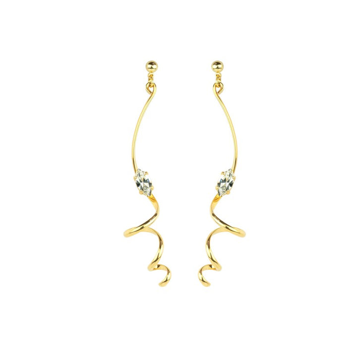Wave earrings in precious Murano crystal