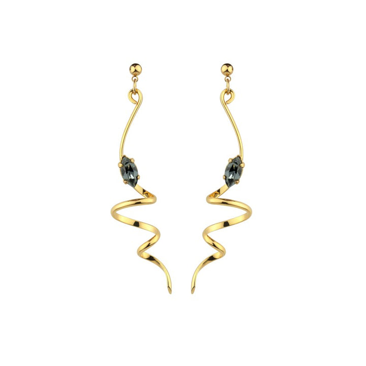 Wave earrings in precious Murano crystal