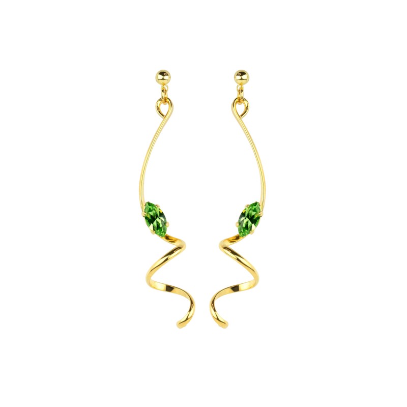 Wave earrings in precious Murano crystal