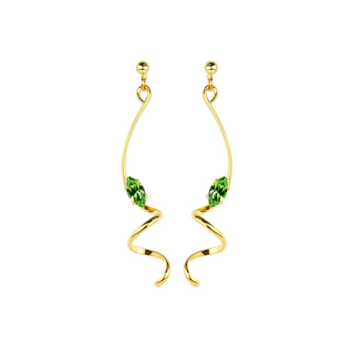 Wave earrings in precious Murano crystal