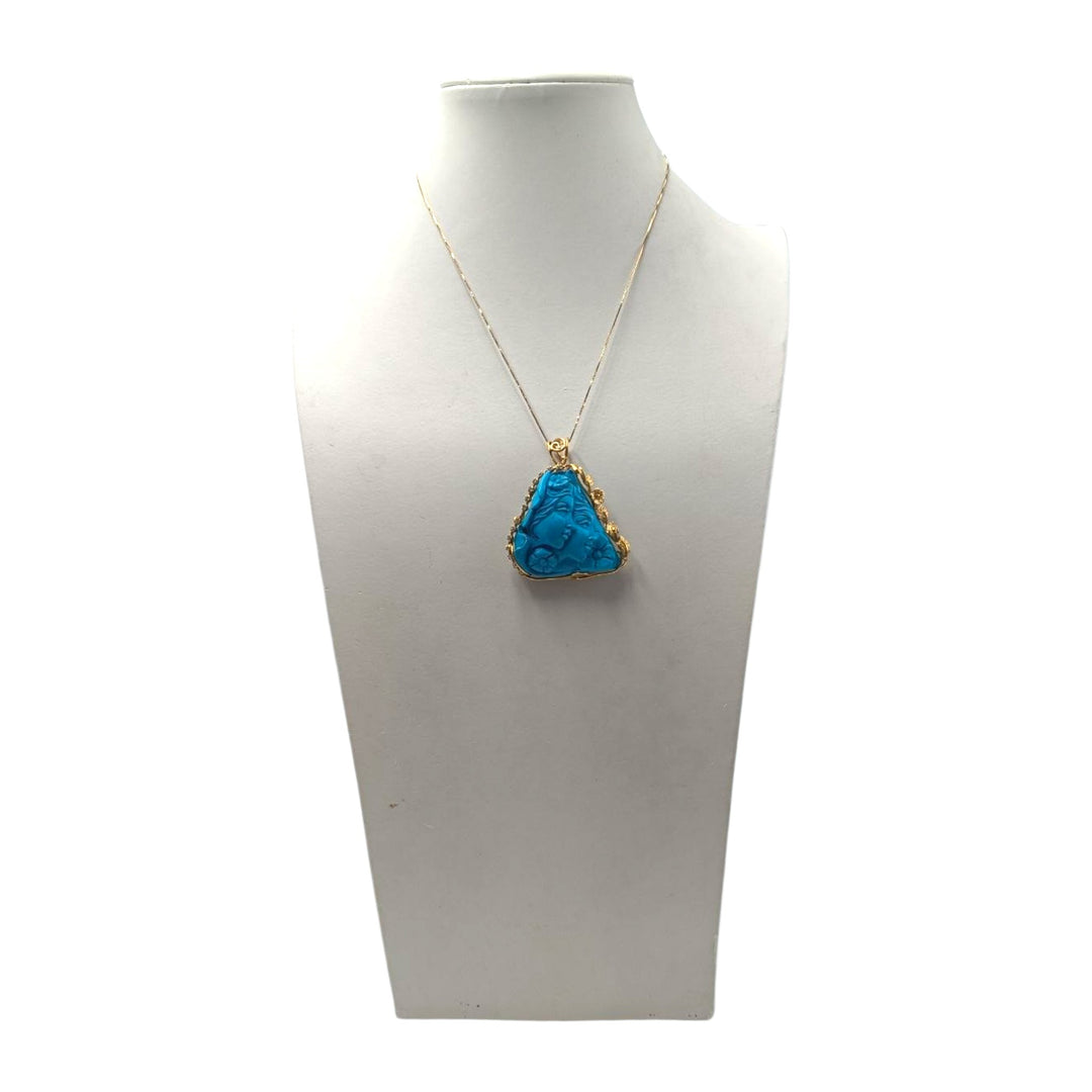 Cabochon “madre e figlia” in turchese originale