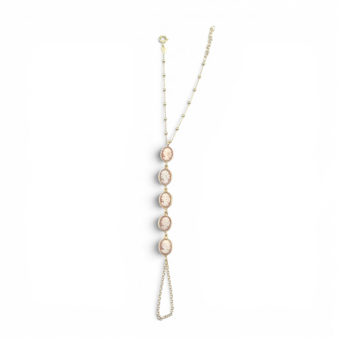 Baciamano Dame di Cammeo montato in Argento Dorato