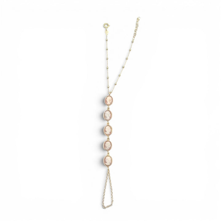 Baciamano Dame di Cammeo montato in Argento Dorato