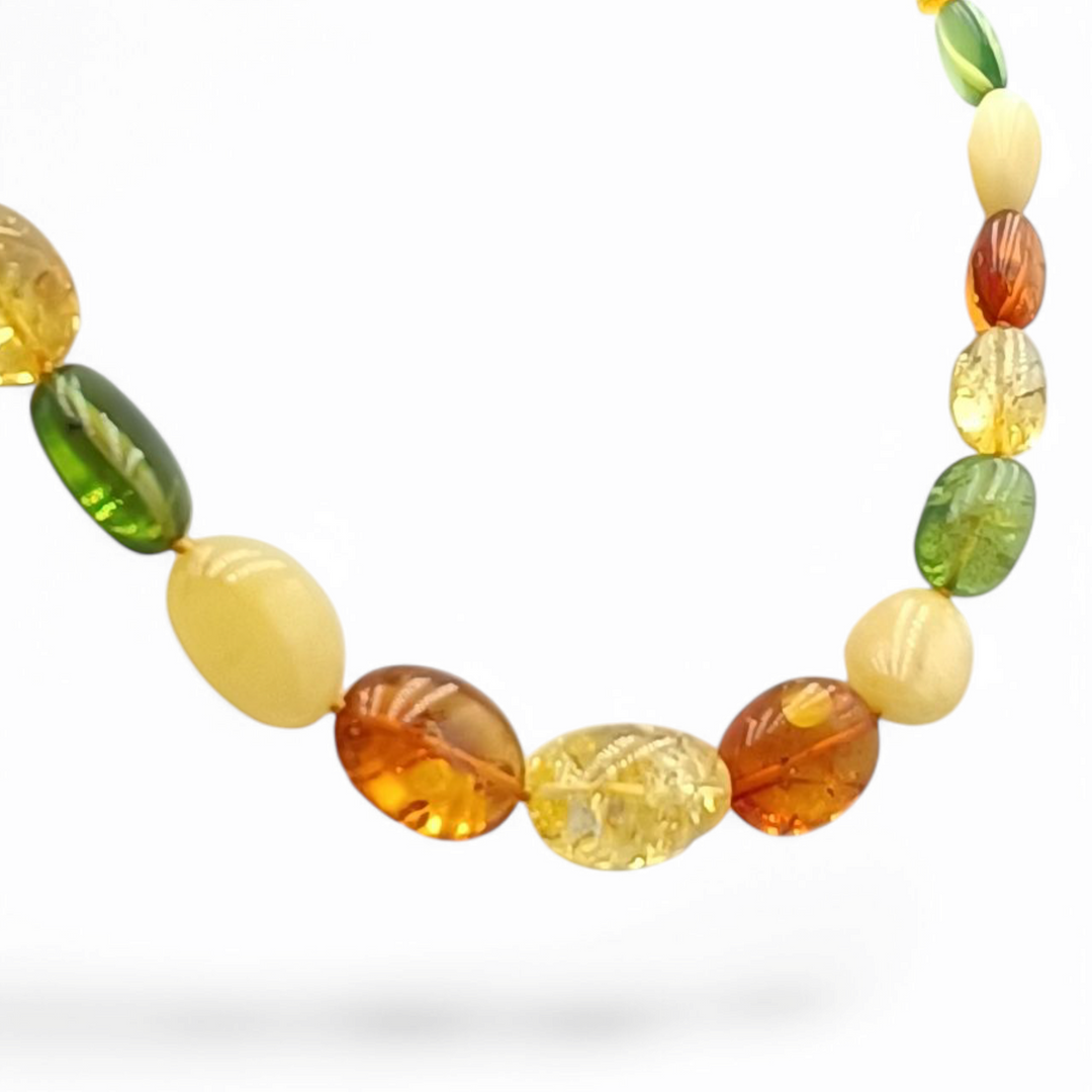 Multicolored Amber Necklace