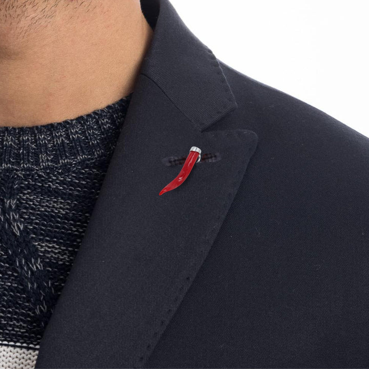 Coral branch jacket brooch