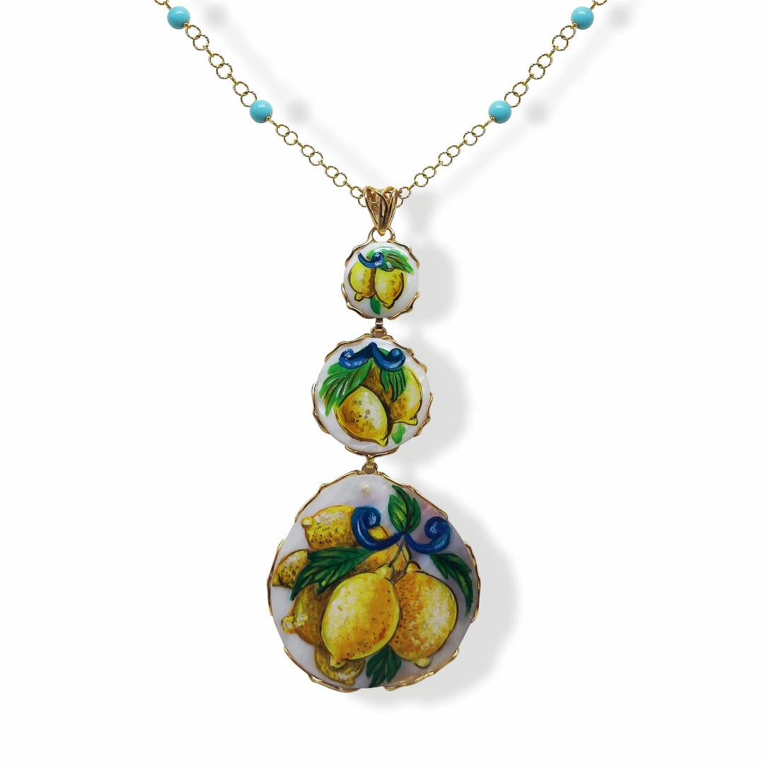 Collana limoni su madreperla Lucia Vitiello Gioielli di Napoli
