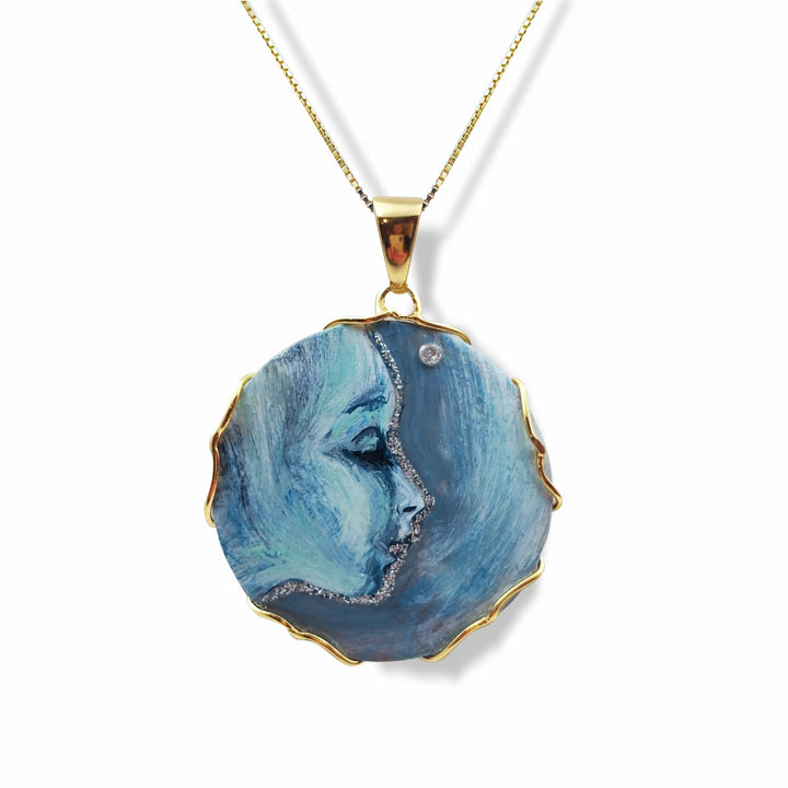 Pink necklace on sardonic cameo