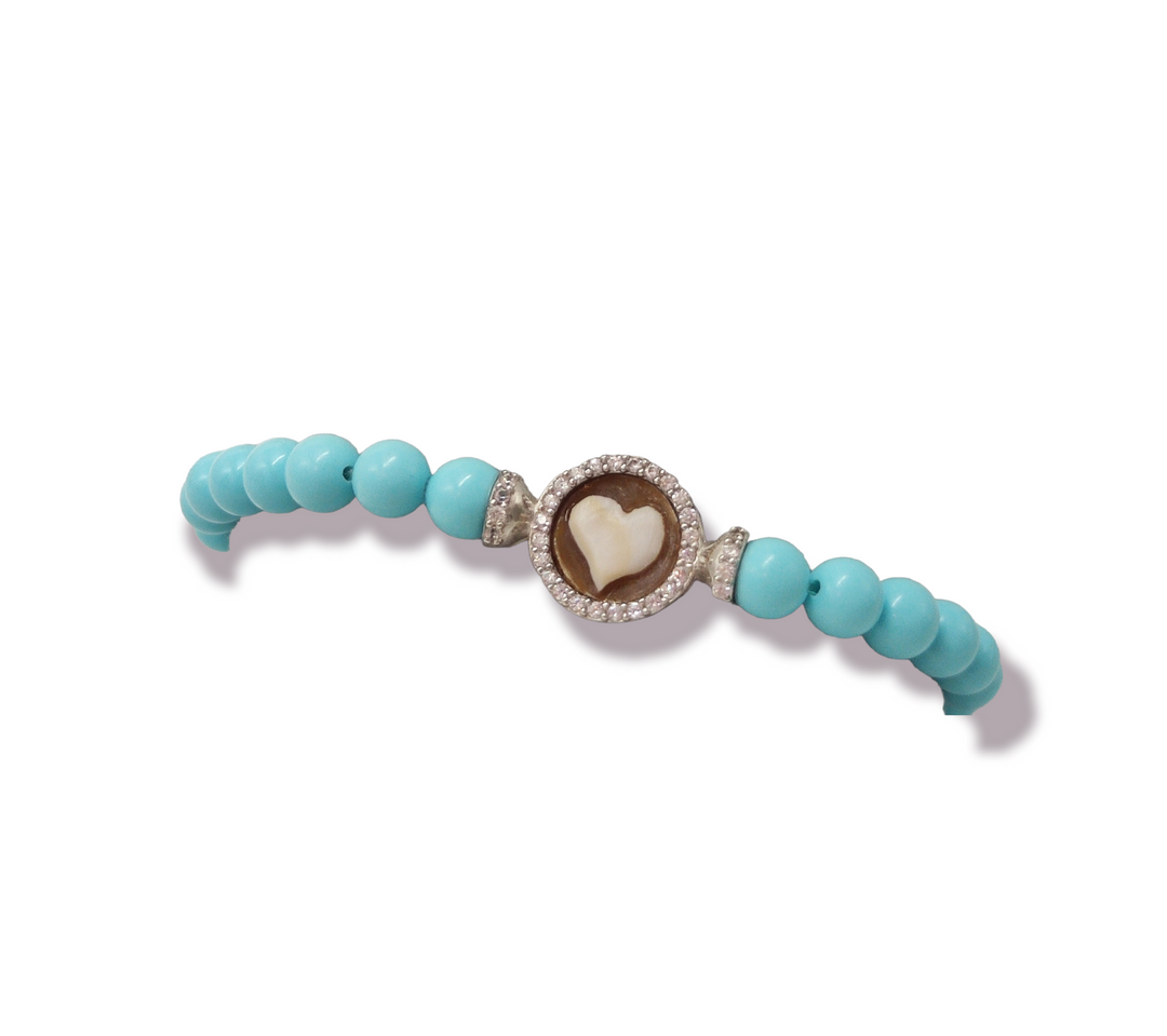 Bracciale della fortuna in cammeo sardonico montato su argento Lucia Vitiello Gioielli di Napoli