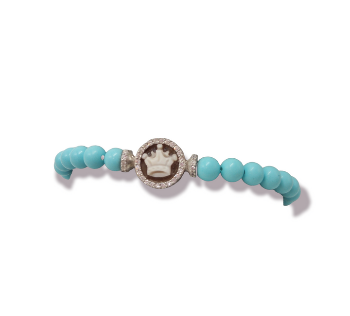 Bracciale della fortuna in cammeo sardonico montato su argento Lucia Vitiello Gioielli di Napoli