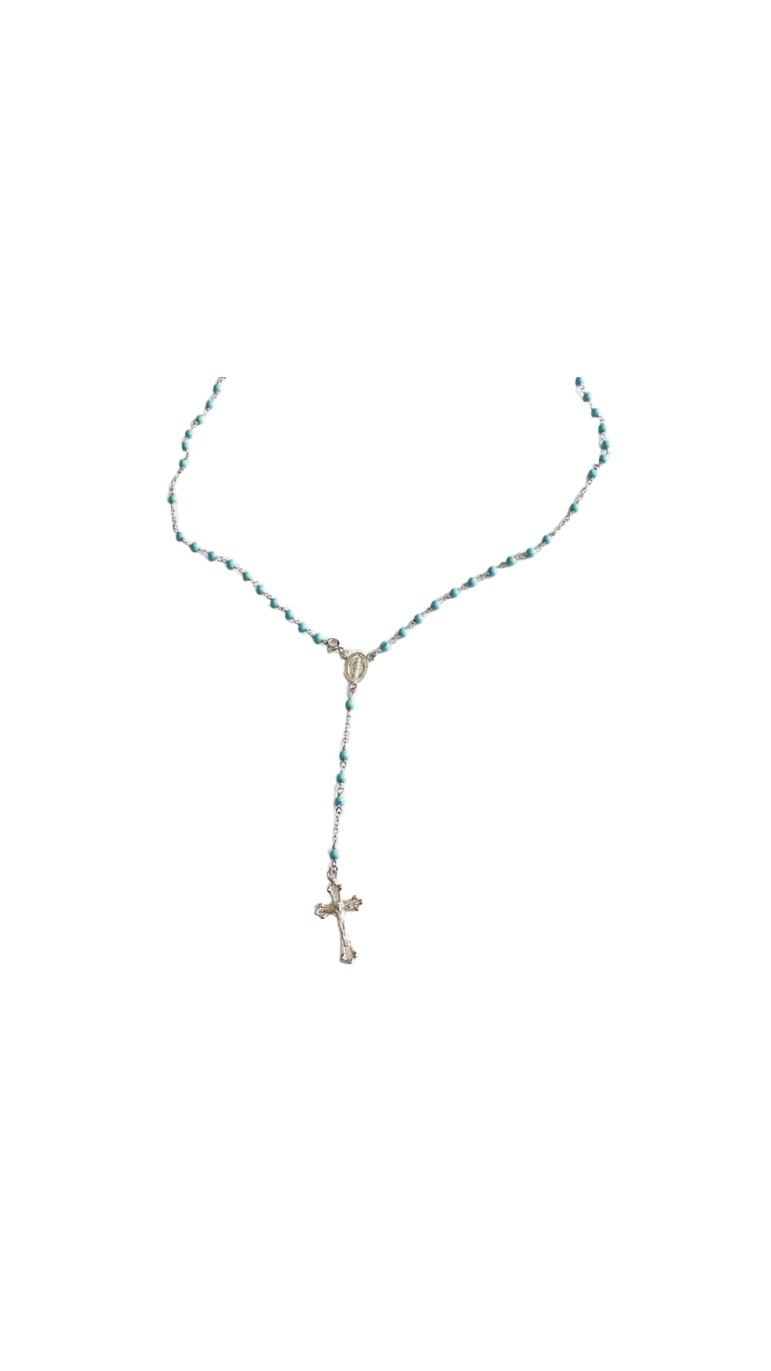 Collana rosario in pasta turchese Lucia Vitiello Gioielli di Napoli