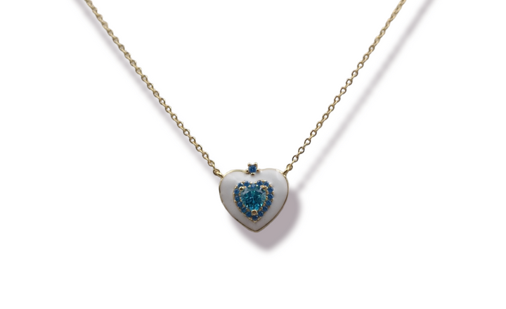 Heart pendant in red coral