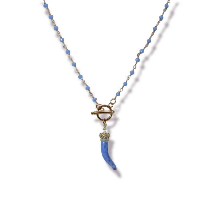 END OF COLLECTION - Horn necklace on ceramic