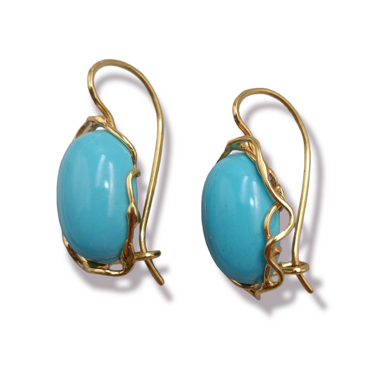 END OF COLLECTION - Turquoise paste earrings