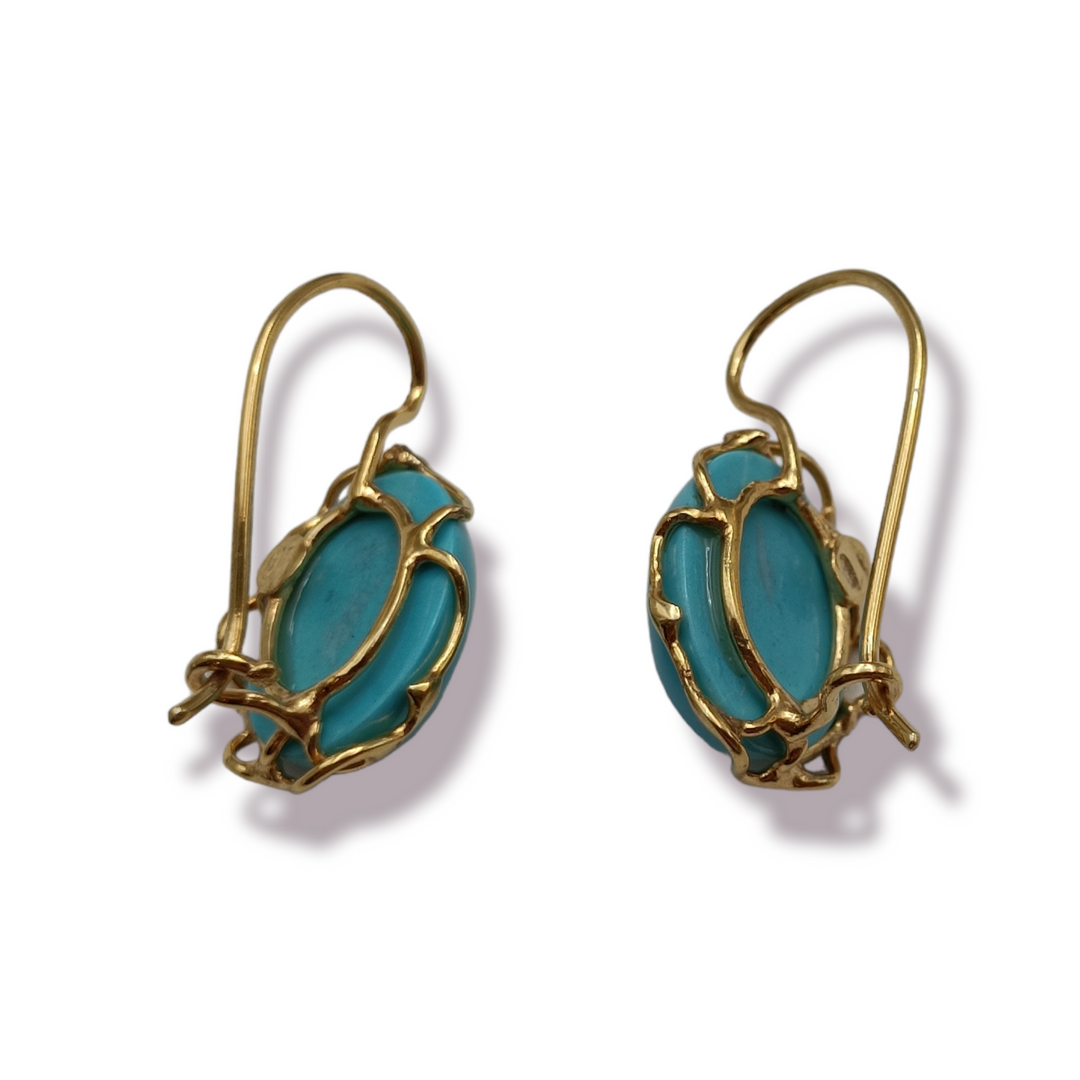 END OF COLLECTION - Turquoise paste earrings