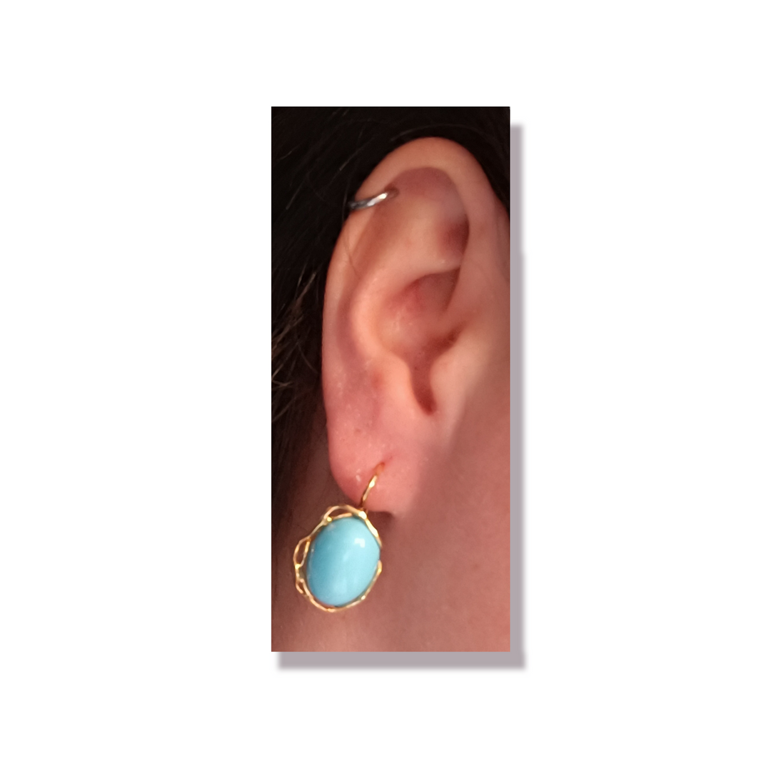 END OF COLLECTION - Turquoise paste earrings