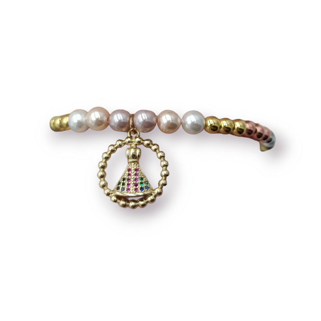 END OF COLLECTION - Madonna bracelet with pearl workmanship